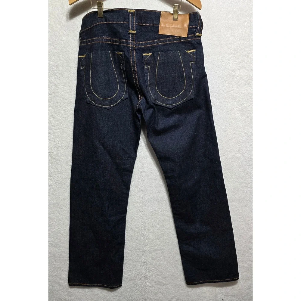 True Religion Bobby Super T Stitch‎ Dark Wash Denim Jeans Mens Size 32 Made USA